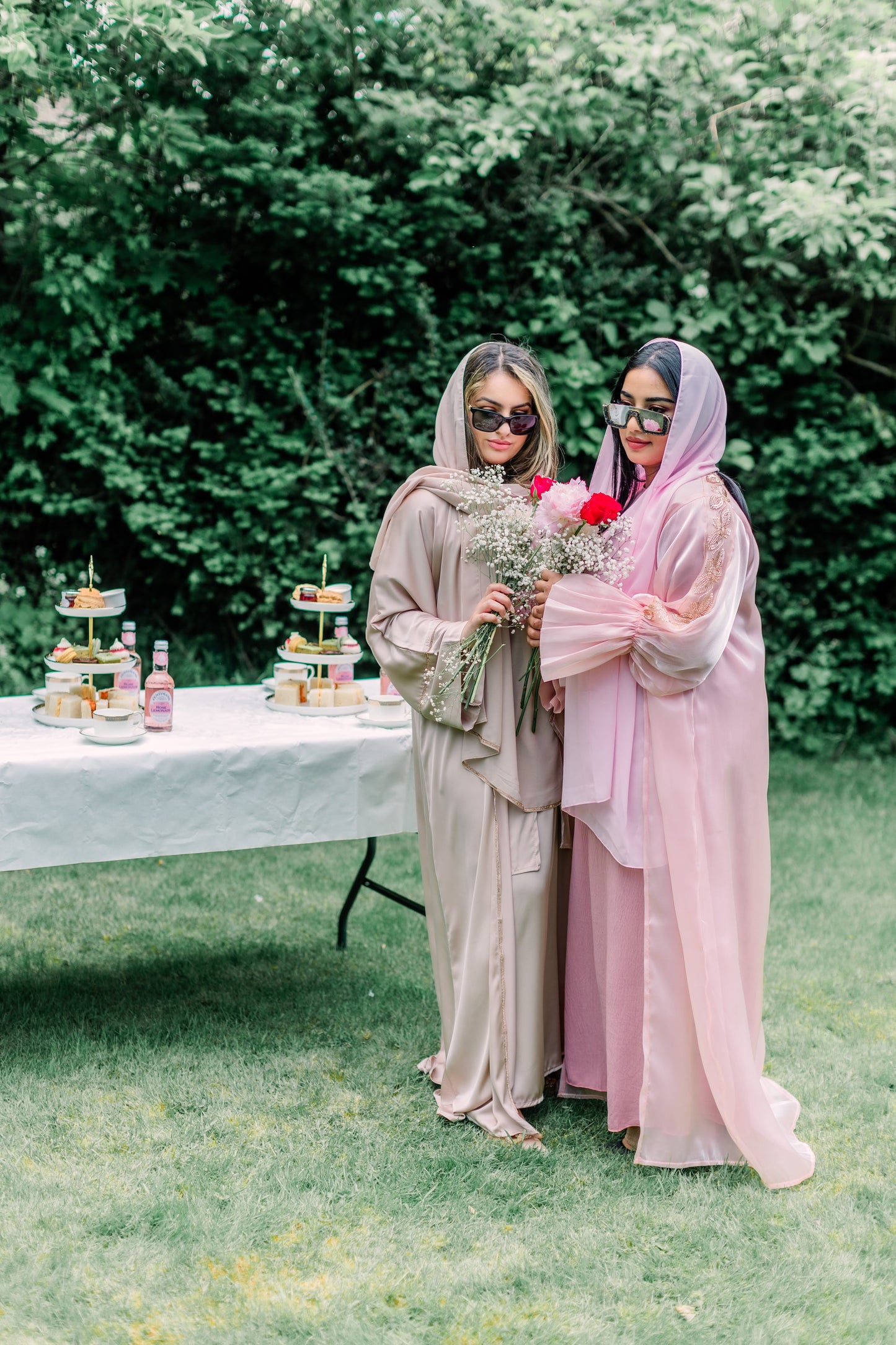 Pink Inner Layered Abaya