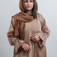 Rose Gold Abaya With Wrist embellished