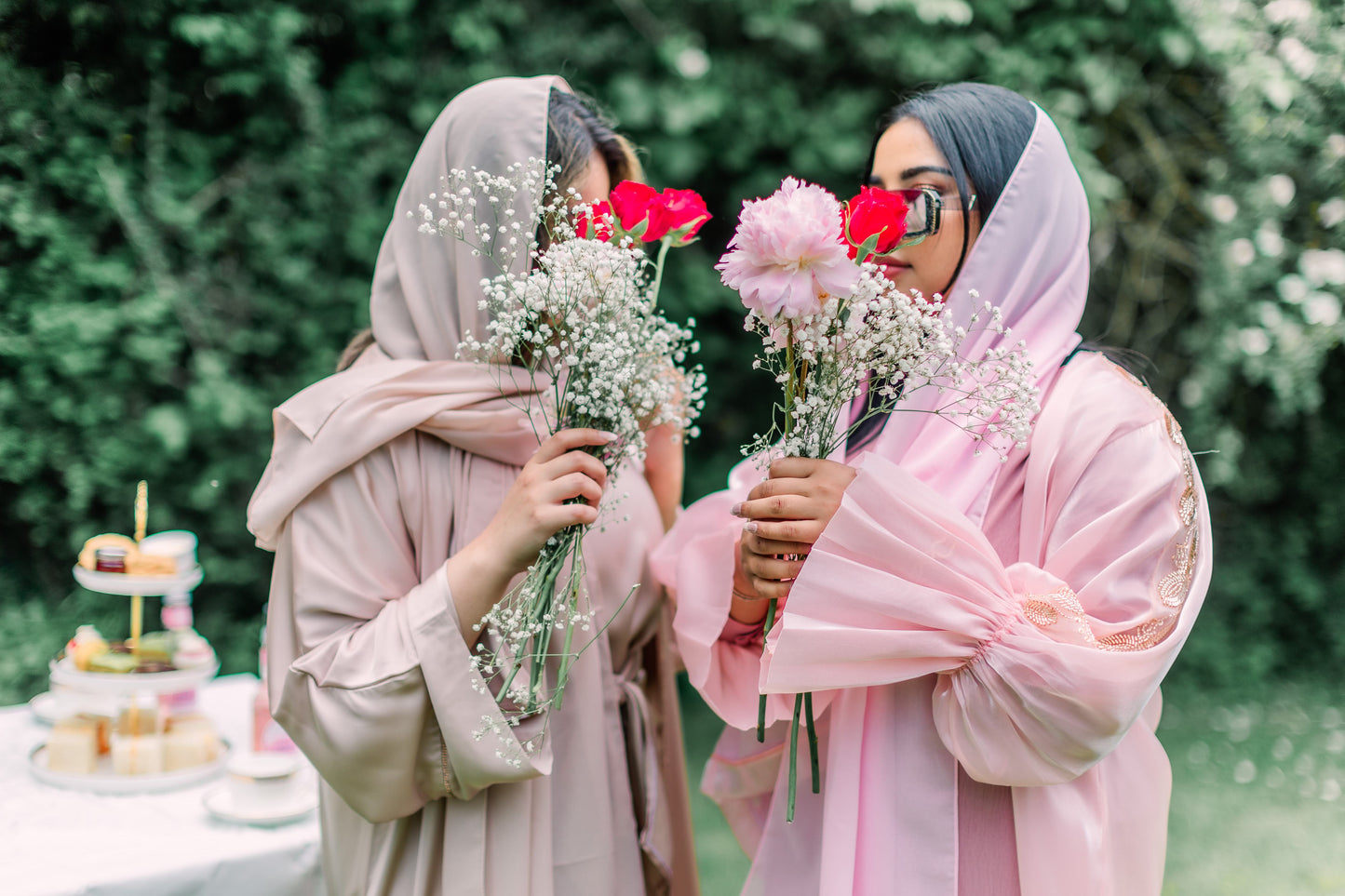 Pink Inner Layered Abaya