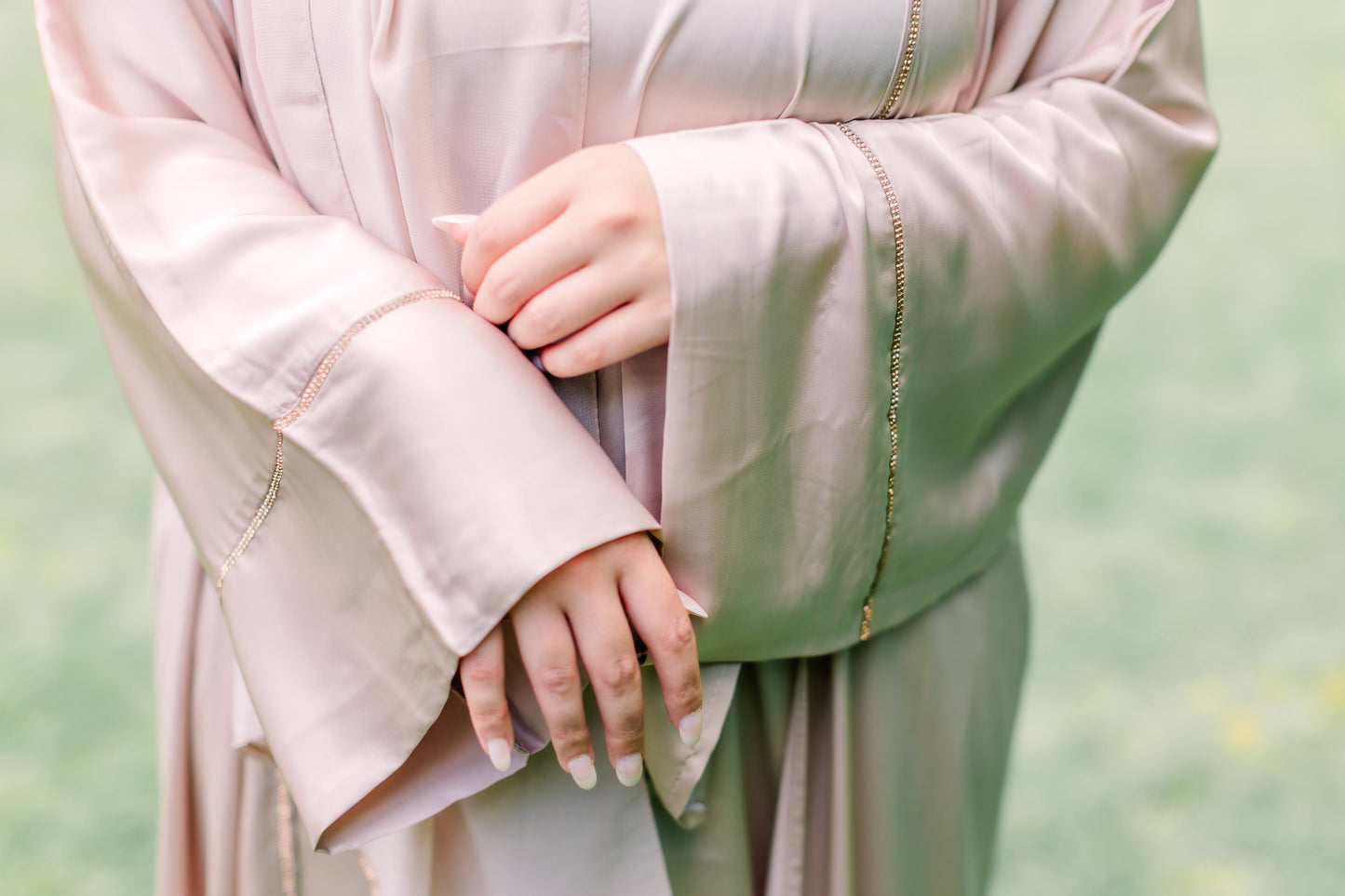 Pink Inner Layered Abaya