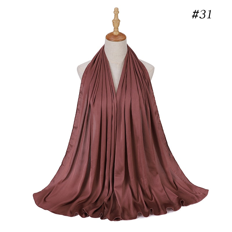 Satin Silk Crinkled Hijab