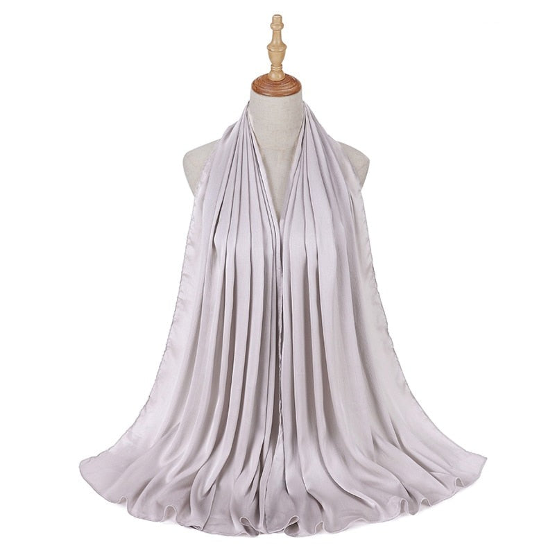 Satin Silk Crinkled Hijab