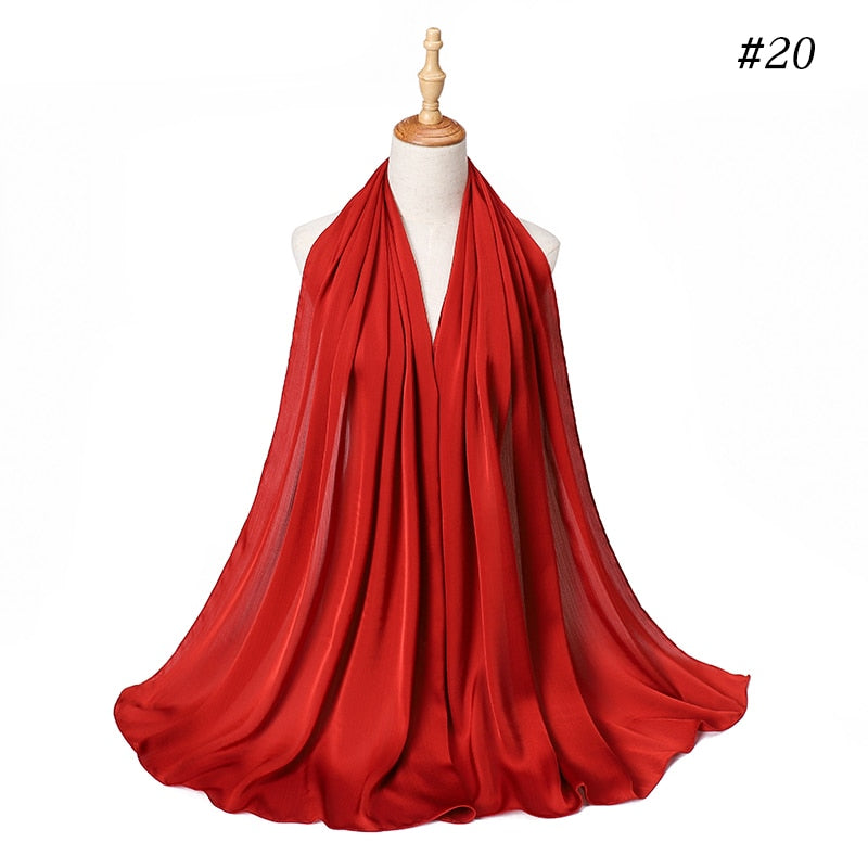 Satin Silk Crinkled Hijab