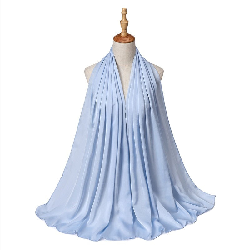 Satin Silk Crinkled Hijabs