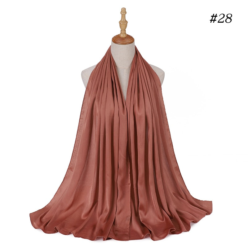 Satin Silk Crinkled Hijabs