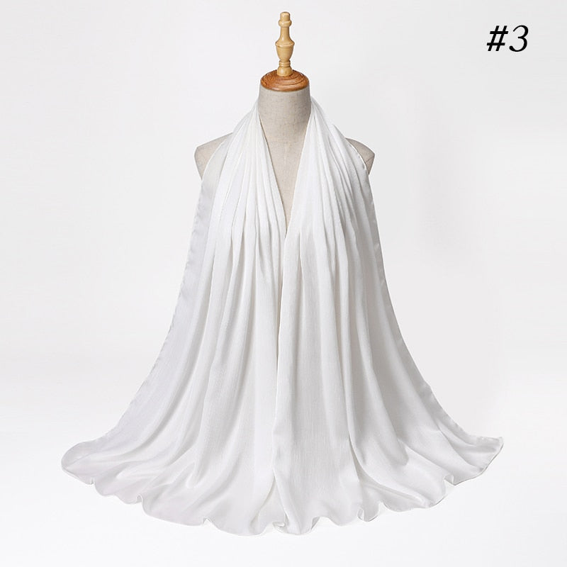 Satin Silk Crinkled Hijabs
