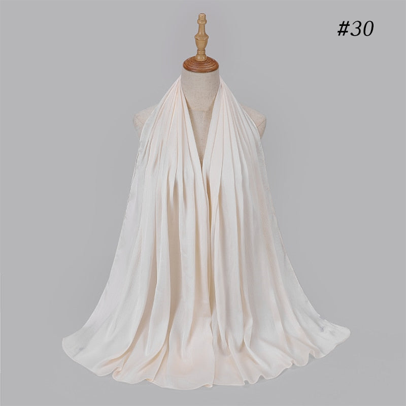 Satin Silk Crinkled Hijabs