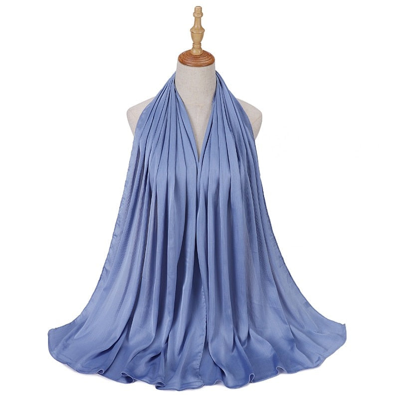 Satin Silk Crinkled Hijab