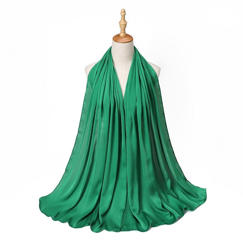 Satin Silk Crinkled Hijab