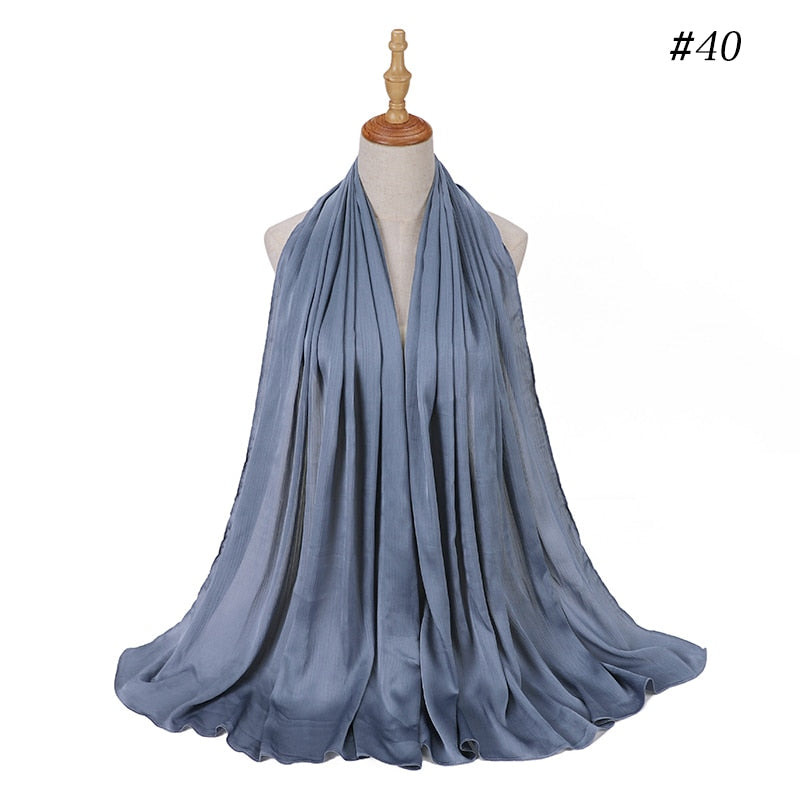 Satin Silk Crinkled Hijabs