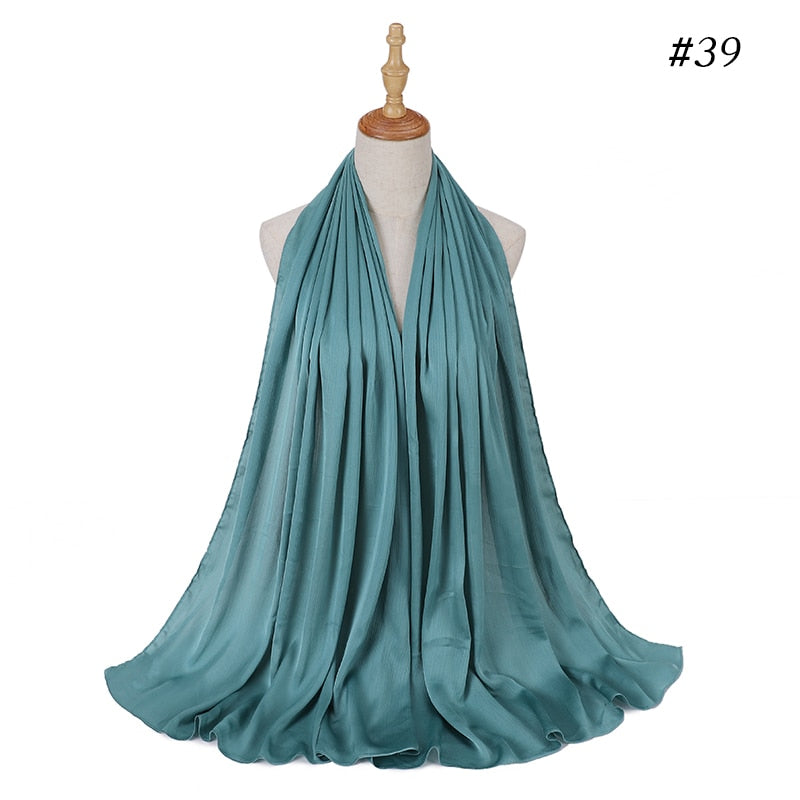 Satin Silk Crinkled Hijabs