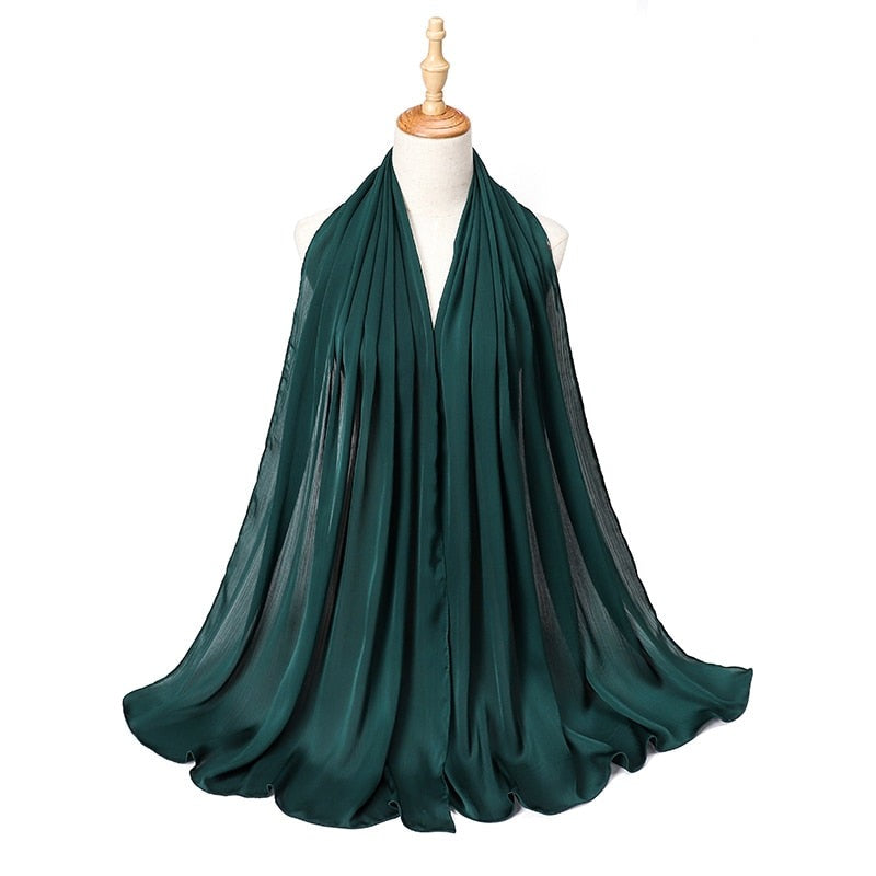 Satin Silk Crinkled Hijabs