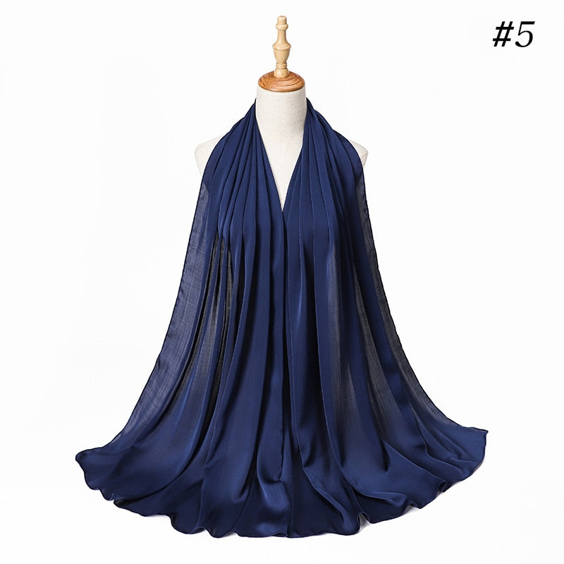 Satin Silk Crinkled Hijab