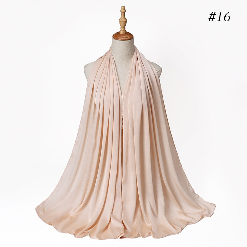 Satin Silk Crinkled Hijabs