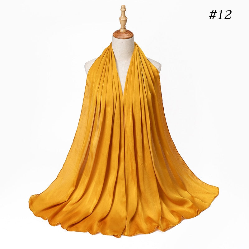Satin Silk Crinkled Hijabs