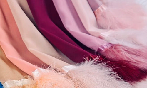 Chiffon Feather Trimmed Hijab