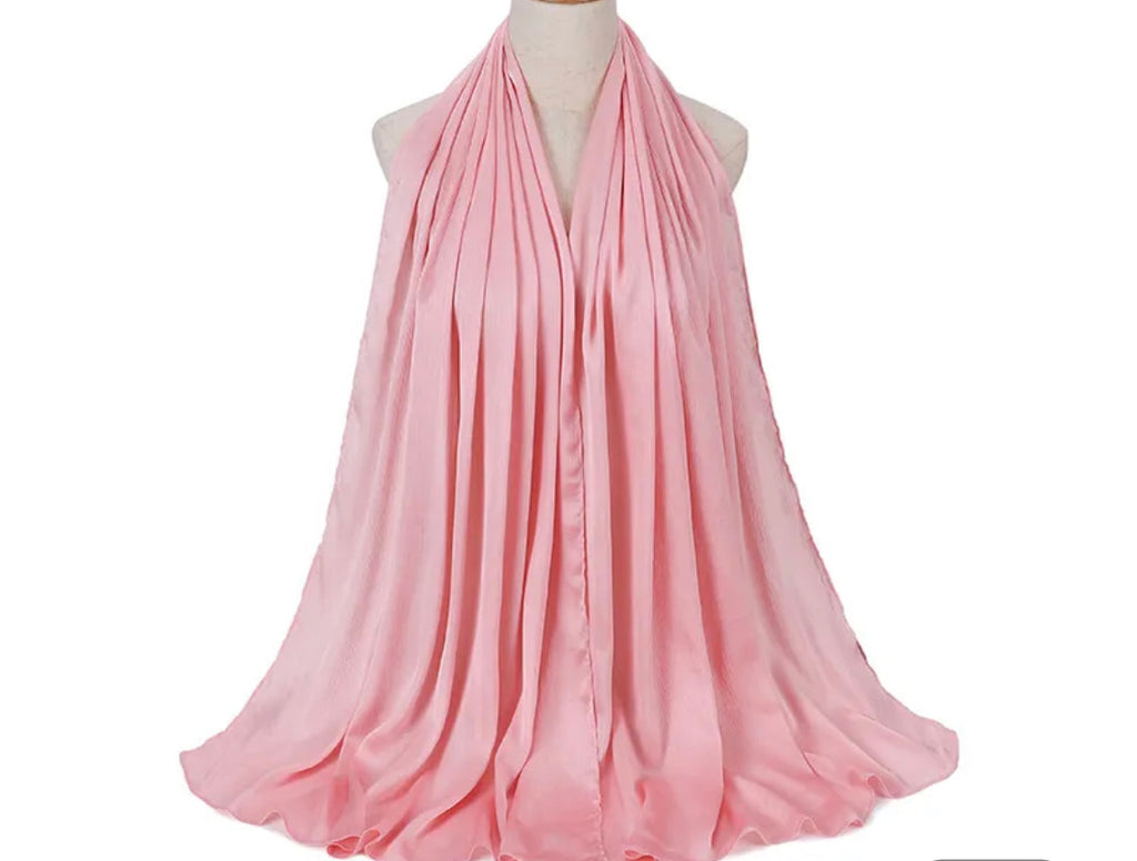 Satin Silk Crinkled Hijab