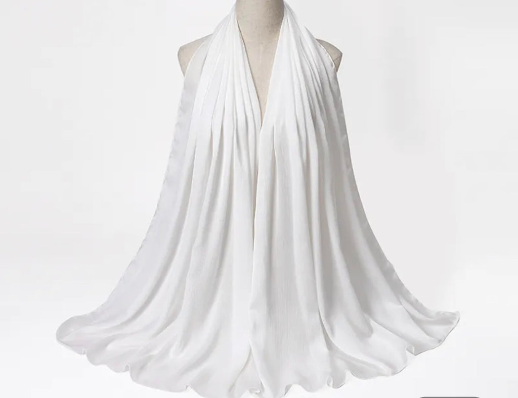 Satin Silk Crinkled Hijab