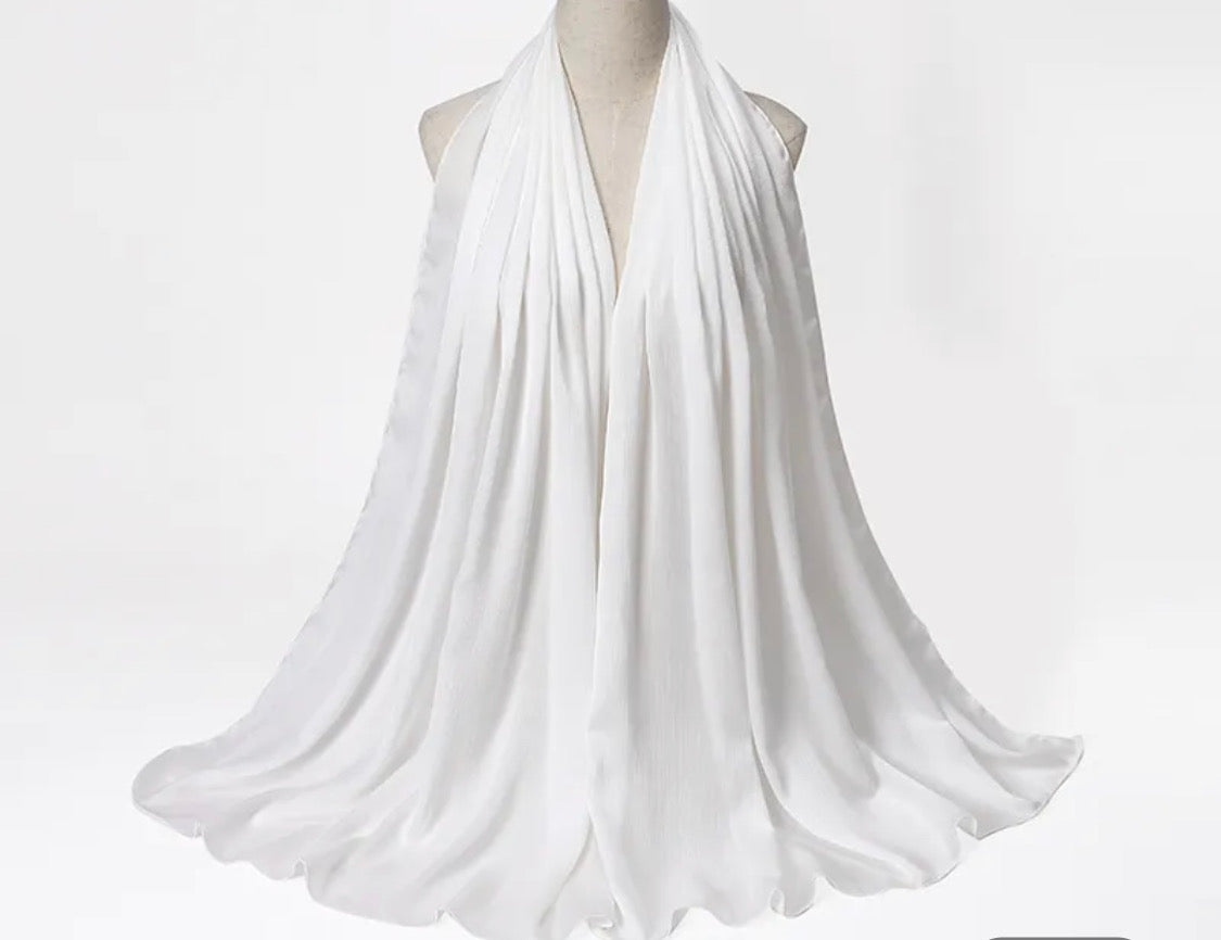 Satin Silk Crinkled Hijabs
