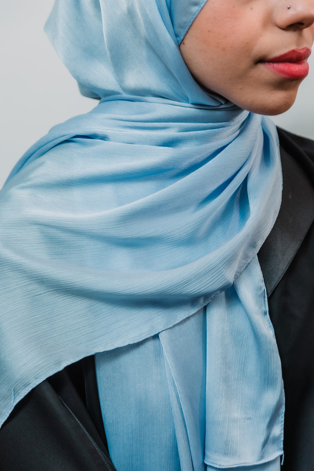 Satin Silk Crinkled Hijab