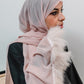 Chiffon Feather Trimmed Hijab