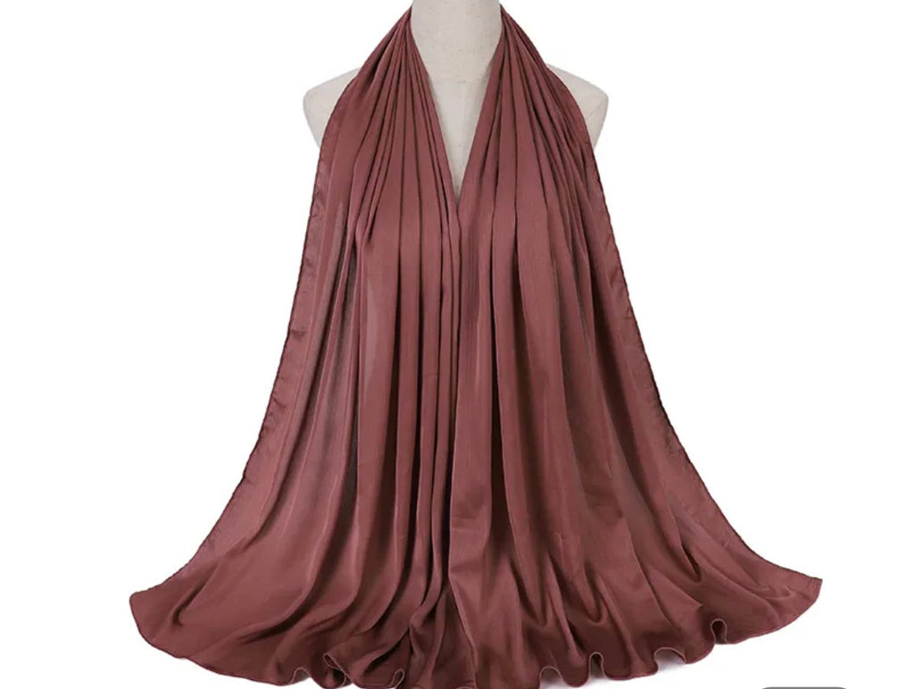 Satin Silk Crinkled Hijab