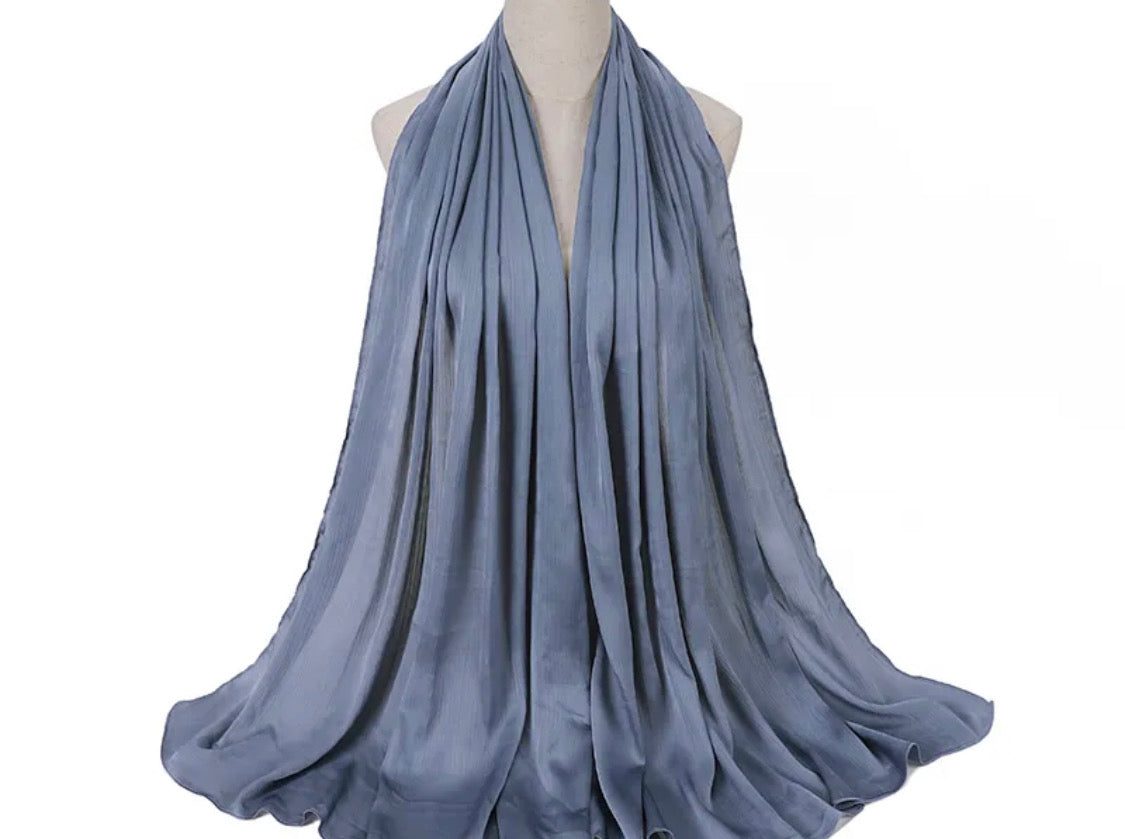 Satin Silk Crinkled Hijabs
