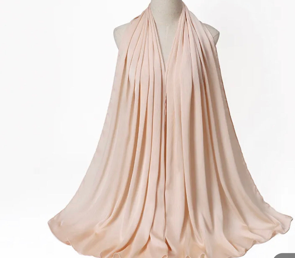 Satin Silk Crinkled Hijabs