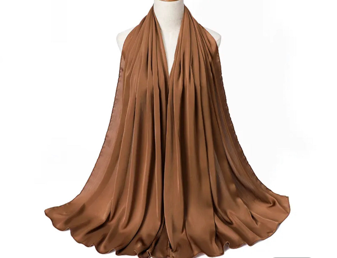 Satin Silk Crinkled Hijabs