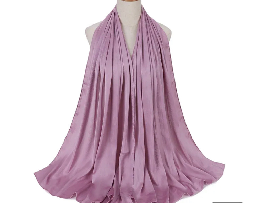 Satin Silk Crinkled Hijab