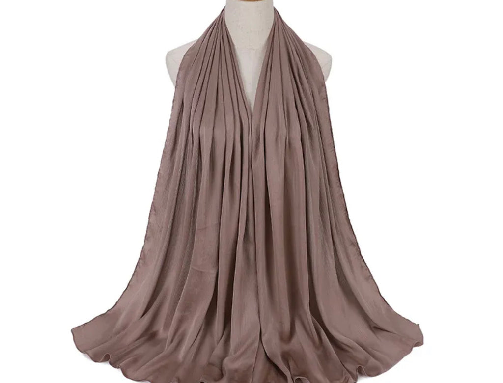 Satin Silk Crinkled Hijab