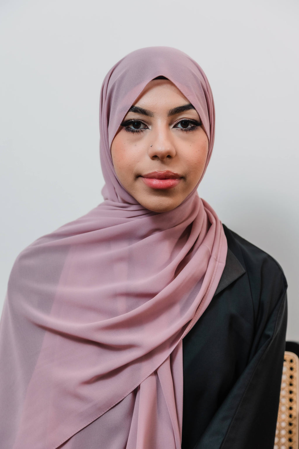 Chiffon Feather Trimmed Hijab