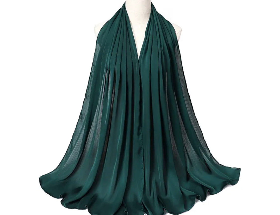 Satin Silk Crinkled Hijabs